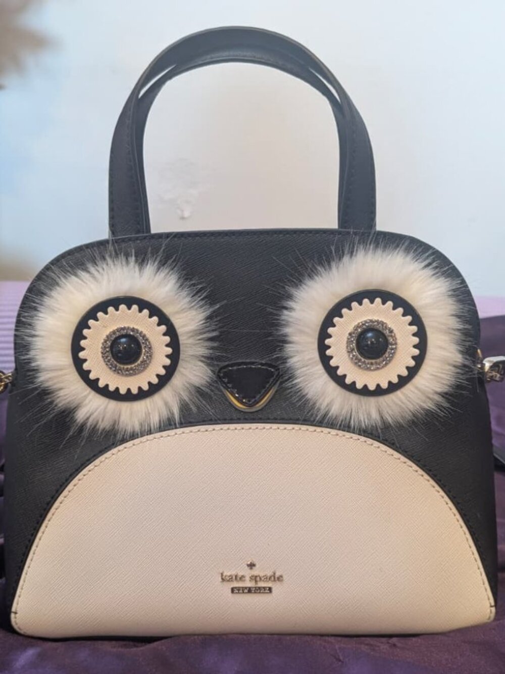 Kate Spade Two-tone Leather Dashing Beauty Penguin Lottie Purse